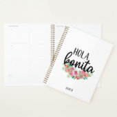 Hola Bonita Spaanse Rozen Typografie Modern Planner (Display)