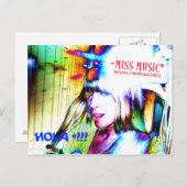 HOLA! (CAMERA TIME MET MISS MUSIC* Briefkaart (Voorkant / Achterkant)