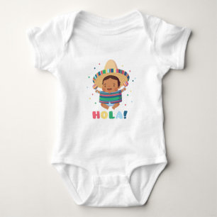 Hola Cute Mexican Baby Boy Fiesta Romper
