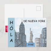 HOLA DE NUEVA YORK BRIEFKAART (Voorkant / Achterkant)