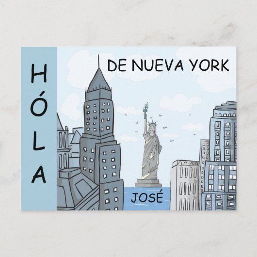 HOLA DE NUEVA YORK BRIEFKAART (Voorkant)