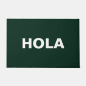 Hola donkergroen en wit Spaans hallo minimalistisc Deurmat (Voorkant)