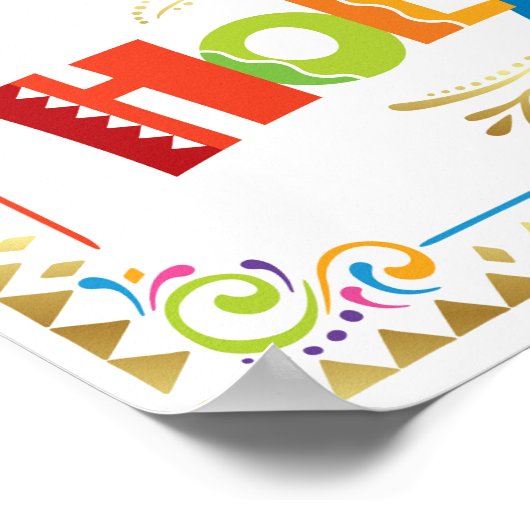 HOLA! Fiesta Party Sign Print (Hoek)