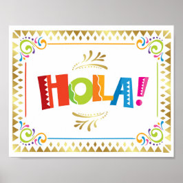 HOLA! Fiesta Party Sign Print
