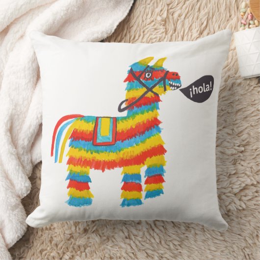 HOLA! Funny Donkey Piñata zegt Hallo Kussen (Deken)