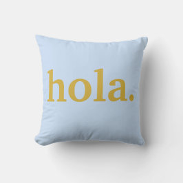 Hola Gold Script & Blue Kussen