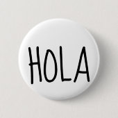 Hola Hallo En Espanol Ronde Button 5,7 Cm (Voorkant)