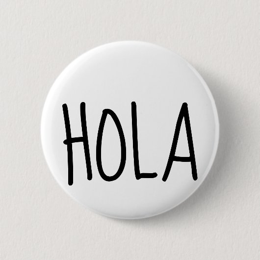 Hola Hallo En Espanol Ronde Button 5,7 Cm (Voorkant)