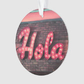Hola Hallo Neon Sign Ornament (voorkant)