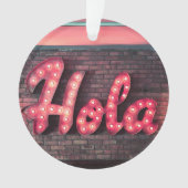 Hola Hallo Neon Sign Ornament (voorkant)