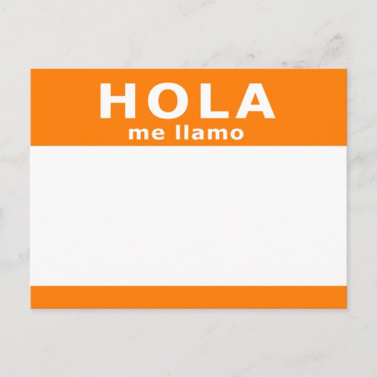 hola me llamo briefkaart (Voorkant)