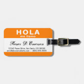 hola me llamo ( oranje ) bagagelabel (Voorkant horizontaal)