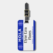 HOLA me llamo y tengo la demencia Bagagelabel (Voorkant verticaal)