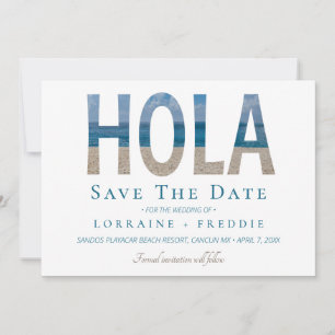 Hola Mexican Beach Wedding Save the Date