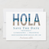 Hola Mexican Beach Wedding Save the Date (Voorkant)