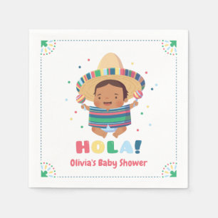 Hola Mexican Boy Fiesta Baby shower Servet