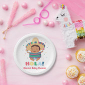Hola Mexican Fiesta Boy Baby shower Papieren Bordje (Feest)