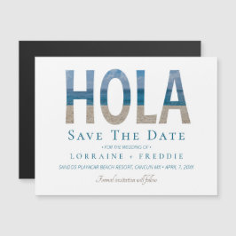 Hola Mexico Beach Wedding Save the Date