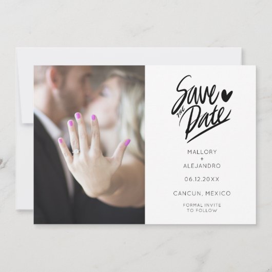 Hola Mexico Photo Wedding Save the Date (Achterkant)