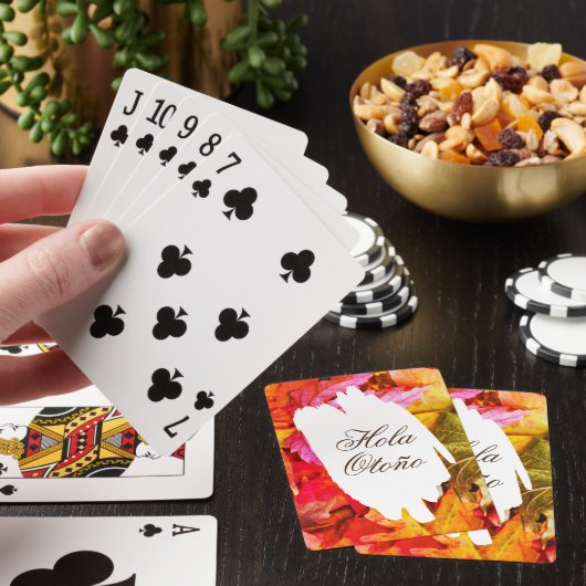 Hola Otoño Autumn leveert Herfst Seizoensgebonden Pokerkaarten (Insitu)