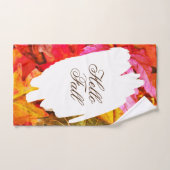 Hola Otoño Botanic Modern Colorful Autumn Leaves Bad Handdoek (Handdoek)