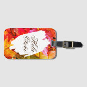 Hola Otoño Unique Autumn Leaves Girly Trendy Chic Bagagelabel (Voorkant (horizontaal))