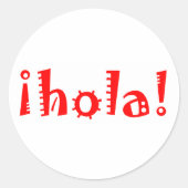 Hola Ronde Sticker (Voorkant)