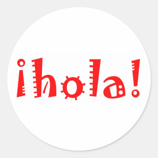 Hola Ronde Sticker (Voorkant)