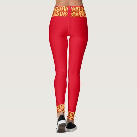 hola rood en geel leggings (Achterkant)