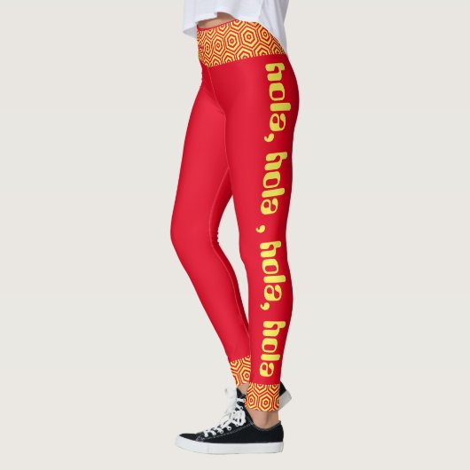 hola rood en geel leggings (Links)
