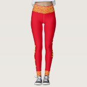 hola rood en geel leggings (Voorkant)