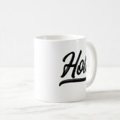 Hola Script (zwart) Koffiemok (Voorkant rechts)