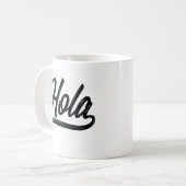 Hola Script (zwart) Koffiemok (Voorkant links)