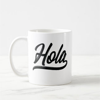 Hola Script (zwart) Koffiemok