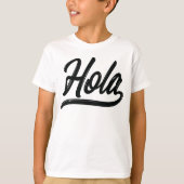 Hola Script (zwart) T-shirt (Voorkant)