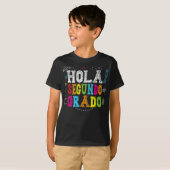 Hola Segundo Grado Spaans Kinder terug naar school T-shirt (Voorkant volledig)