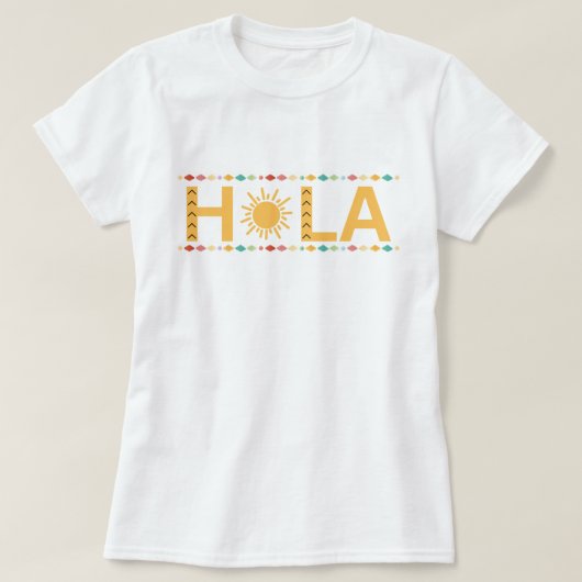 Hola Shirt Hallo, Spaans Hola Tshirt,© Spaans Shir (Design voorkant)