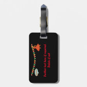 Hola. Spaans thema/senorita/bewerkbare tekst Bagagelabel (Achterkant verticaal)