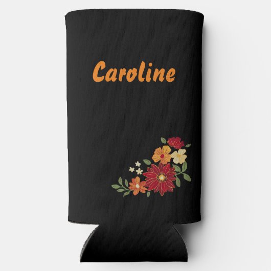 Hola. Spaans thema/senorita/editable naam Seltzer Blikjeskoeler (Achterkant)