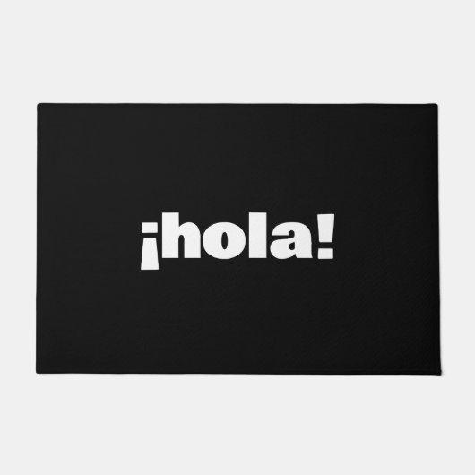 HOLA Spaanse moderne minimalistische typografie Deurmat (Voorkant)