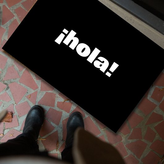 HOLA Spaanse moderne minimalistische typografie Deurmat