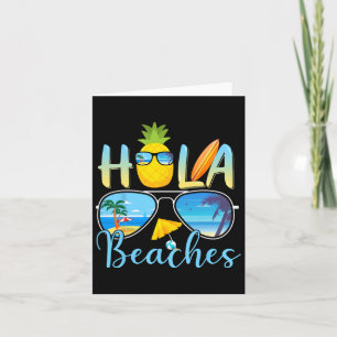 Hola straagt Funny Beach Vacation Summer Kaart