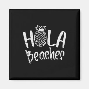 Hola Stranden Ananas Grappig Tropisch Zomervakanti Magneet