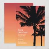 Hola Stranden Bachelorette Feestje Kaart (Voorkant / Achterkant)