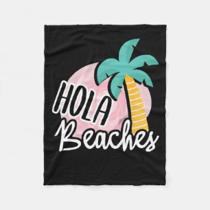 Hola Stranden Palm Tree Beach Zomer vakantie cadea Fleece Deken