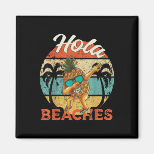 Hola Stranden Vrouwen Grappig Aloha Beach Ananas F Magneet