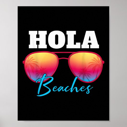 Hola Stranden Zomervakantie Hawaï Poster (Voorkant)