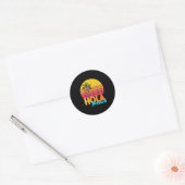 Hola Stranden Zomervakantie Ronde Sticker (Envelop)