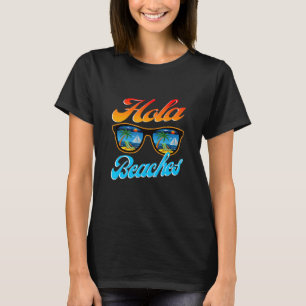 Hola Stranden Zonnebril Strand Zomer T-shirt