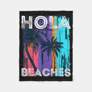 Hola strandt Hallo zomervakantiepalm Famil Fleece Deken